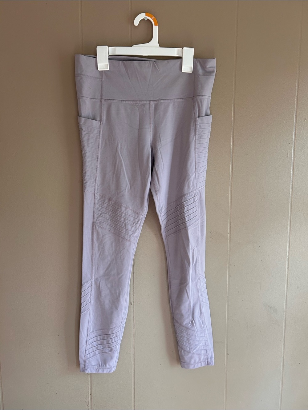 Athleta Light Lavender High-Rise Leggings with Side Pockets